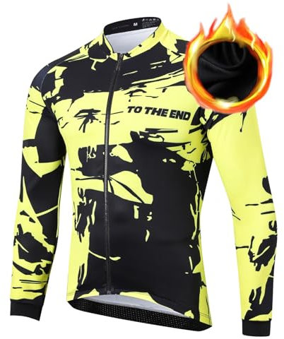 UGLY FROG Refraction Fleece-Jersey, für Herren, Outdoor-Sport, modisch, langärmelig, Winter, Fahrrad-Shirt, Fahrrad-Shirt, für Außentemperatur 5–15 °C