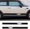 OYDDL Motorhaube Aufkleber Kompatibel mit BMW Mini Cooper Streifen Rennstreifen Universelle Autoaufkleber Tuch & Abstreicher (Schwarz)