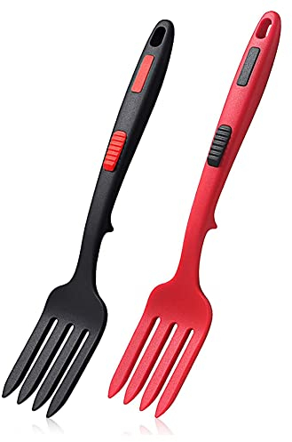 Widybord Tenedor Flexible de Silicona, Resistente al, Apto para lavavajillas, Tenedor de Cocina, Tenedor Antiadherente para Mezclar