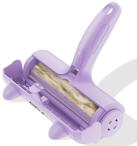 Sebtle Pet Hair Remover Roller,Reusable Animal Hair Removal Brush for Dogs and Cats,Lint Remover Easy to Clean Pet Fur from Carpet,Sofa,Bedding,Furniture and Rugs,Purple