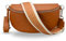 ADEL Bauchtasche Damen Echtleder Emma Silber Handgemachte Umhängetasche Crossbody Bag mit Optionalen Breiten Gemusterten Riemen Stylische Hüfttasche Made in Italy (Cognac Braun-Silber 5, Medium)