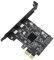 Tarjeta de Expansión PCIe USB C, USB 3.2 Gen2 10Gpbs con Tarjeta Controladora PCI Express de 2 Puertos Tipo C Tarjetas Adaptadoras Adicionales PCI-E Adaptador de Panel Frontal