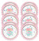 Afternoon Tea Floral Paper Disposable Plates Cups Napkins Table Cloth, Paper Tableware for Mother's Day Afternoon Tea Wedding Anniversary Birthday Baby Shower Decoration (9 in 24 pcs)