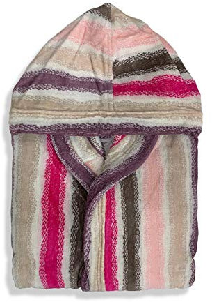 Nada Home Accappatoio Donna in Spugna Cinigliata 100% Cotone con Cappuccio – Morbido, Assorbente ed Elegante – Idea Regalo