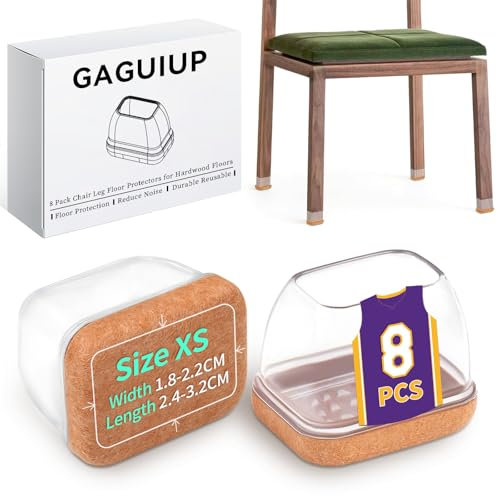 Rectangle Silicone Chair Leg Floor Protectors, Chair Leg Caps, Furniture Foot Protector, Free Moving Table Leg Covers, Stool Leg caps to Prevent Hardwood Floor Scratches and Reduce Noise
