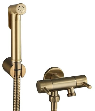 Bidet Handbrause Set FüR Wc Bidet Sprayer Head For Toilet Bidet Handbrause Toilette Für Badezimmerwaschbecken Gebürstetes Gold drei