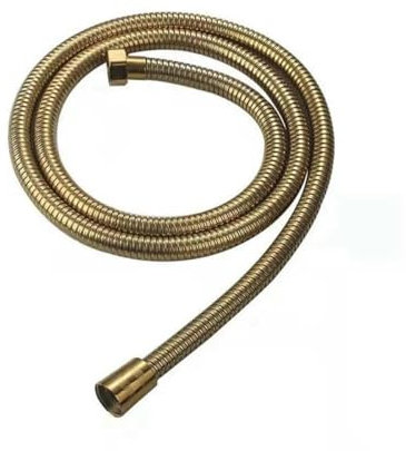 Manguera de ducha de baño negra/plateada/dorada, accesorios de tubería de agua para ducha de mano, manguera de cabezal de ducha de repuesto, color dorado, 2m