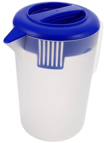 ABOOFAN Pichet Plastique Transparent avec Couvercle et Poignée Carafe à Eau Jus pour Boissons Froides et Chaudes