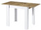B&D home Esstisch LIVIUS, 80-120x60cm, ausziehbarer Esszimmertisch Küchentisch Holztisch für Küche, Esszimmer, modern Design, Eiche-Weiß, 11218-60-EIWE