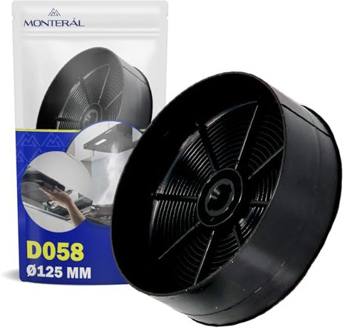 Dunstabzugshaube Filter Typ D058 Ø125 mm Hat den Originalcode 9029798809 90421336 1120506172 33005513 für Zanussi für Aeg für Electrolux - Garantie 10 Jahre - MONTERAL