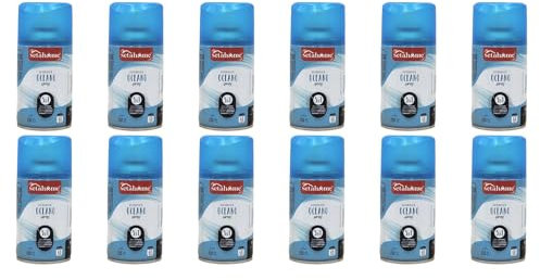 BURI Lufterfrischer Ozean Duft | 12er Pack Aromatischer Raumduft passend für alle automatischen Duftspender, Sprühgeräte, Maschinen, Erfrischendes Aroma und Duftintensität