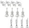 VICASKY 12St Musikinstrumentenmodell realistisches Geigenmodell Weihnachtsdekoration Girlande Musical Instruments weihnachtsbaumdeko kleine Geige Christbaumschmuck Plastik Silver