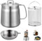 Freidora Acero Inoxidable con Filtro Malla Fina & Cesta, Olla Colador Versátil Tapa Polvo Prueba & Engrasadores, Recipiente Cocina Aceite Capacidad Gran para Grasa, Freír, Cocinar Almacenar (2 L)