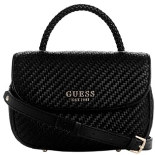 GUESS Mirema Top Handle Flap Bag Black