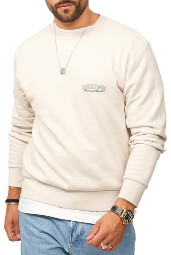 JACK & JONES Herren Sweatshirt mit Rundhals Crewneck Pullover Sweater für Männer im Regular-Fit