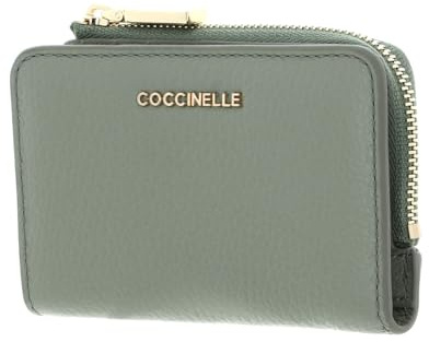 Coccinelle Leder Kartenetui Metallic Soft Credit Card Holder Greenery grün