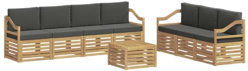 vidaXL Sofagarnituren Massivholz Akazie, Garten, modernes Outdoor-Sofa Set, Robustes Lounge-Möbel für Terrasse, stilvolles Entspannen und Sitzen