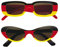 Widmann 6649A - Brille Deutschland, schwarz/rot/gelb