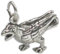 Raven Crow Bird Sterling Silber Charm .925 x 1 Raben und Krähen Charms