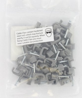 Flat Twin & Earth Cable Clips 2.5mm (Pack of 50)