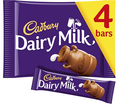 Cadbury Vollmlich Riegel - Snacks für unterwegs - leckere englische Schokolade, 4er Pack (4 x 36 g)