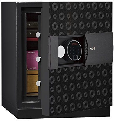Phoenix Next Luxus Safe Schwarz mit Fingerprint-Schloss (Klein)