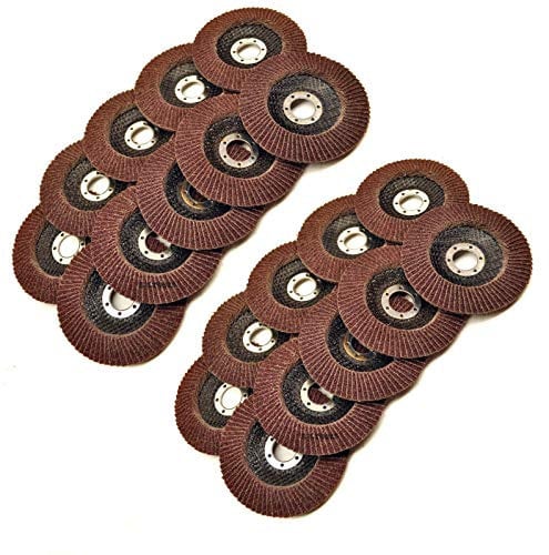 AB Tools-Vewerk 20 x Flap Discs 40 Grit Aluminium Oxide Angle Grinder 4.5 (115mm) Flat Sanding Grinding AU025