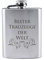Edelstahl Flachmann mit Gravur - Bester Trauzeuge der Welt - als Geschenk oder als Dankeschön nach der Eheschließung (90 ml)