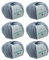 Merinowolle - Merinowolle eisblau (Fb 36277) - 6 Knäuel hellblaue Merinowolle Stricken - dicke Wolle + MyOma Label - 50g/75m - Nadelstärke 6-7mm - MyOma Wolle - weiche Wolle - Merino Garn 79€/kg