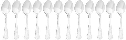 Utopia Kings Tea Spoon - Pack of 12 - Traditional Cutlery, 18/0 Stainless Steel