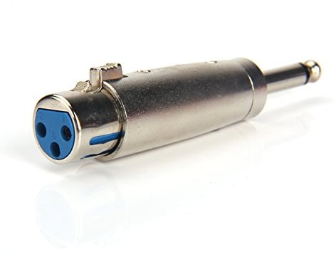 Devinal Adaptateur professionnel mono mâle 6,35 mm vers prise audio jack femelle XLR à 3 broches