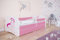 Bjird Kinderbett Jugendbett 70x140 80x160 80x180 Rosa mit Rausfallschutz Schublade und Lattenrost Kinderbetten für Mädchen - Einhorn 140 cm