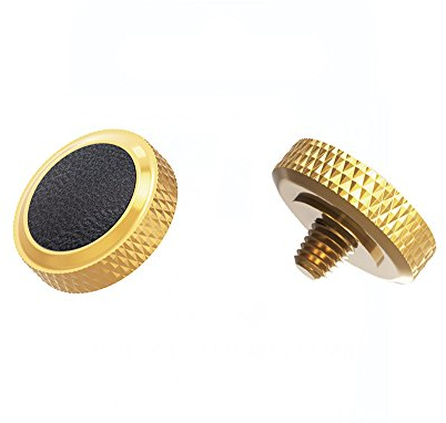 Ares Foto® Ergonomischer Auslöser *Kupfer & Kunstleder* Auslöseknopf Soft Release Button für Fujifilm Leica Canon Nikon Sony Olympus *Gold & SCHWARZ*