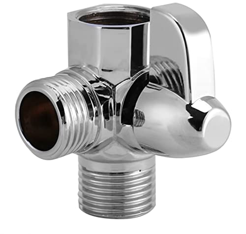 3 Umschaltventil G1/2 T Form Adapter Brause Dusche Duschsystem Ersatzteil Messing Chrom Poliert für Küche