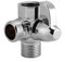 3 Wege Umschaltventil G1/2 T Form Brause Dusche Adapter Duschsystem Ersatzteil Duscharm Umsteller Absperrventil Ventil Umschalter Umstellerventil Messing Chrom Poliert für Handbrause Küche