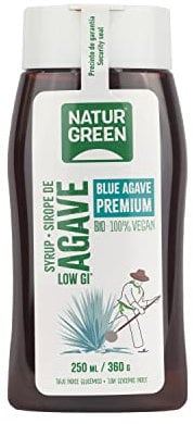 NaturGreen - Sirope de Agave, Endulzante Natural, Edulcorante Bio, Sin Gluten - 250ml/360g