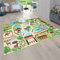 Paco Home Kinder-Teppich Für Kinderzimmer, Spiel-Teppich, Zoo Mit Tiger, Bär, Löwe, rutschfest Bunt, Grösse:Ø 200 cm Rund