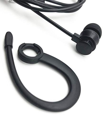 LINHUIPAD Auricolari con un lato singolo, stereo a mono, auricolari in-ear con gancio per iPhone, smartphone Android, lettori MP3