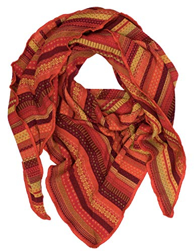 Invero, Merino Dreieckstuch Tiziana, 100% Wolle (Orange)