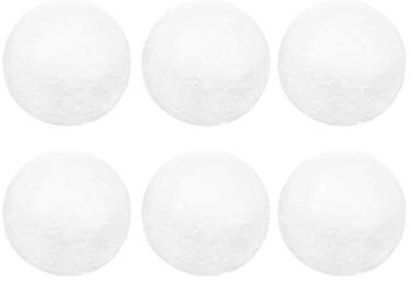 TOYANDONA 6 Stück 15cm Styroporkugeln Schaumkugeln Styroporbälle Weihnachtskugeln für DIY Basteln Weihnachtsanhänger Christbaumschmuck Weihnachtsbaumschmuck Anhänger Fensterdeko Weiß