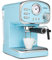 Klarstein Espressionata Gusto Machine à expresso avec porte-filtre 1100 W, pression 15 bar, porte-filtre, volume du réservoir d'eau : 1 litre, égouttoir amovible en acier inoxydable, bleu pastel