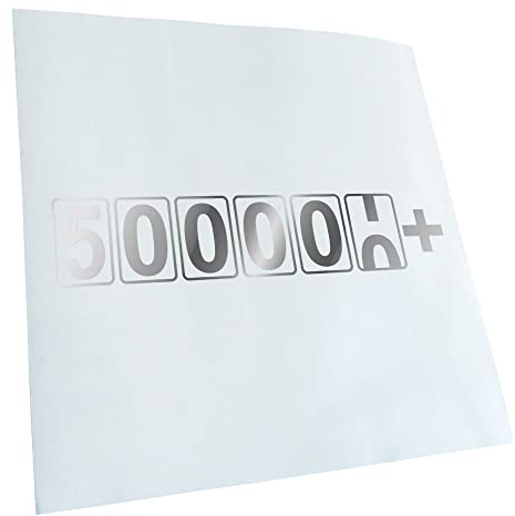 Kiwistar - Autoaufkleber - 500000+ km Kilometerzähler - Chrom - 60x12cm - Heckscheibe Auto Aufkleber wetterfest für Kfz LKW Mofa Truck - Sticker außen selbstklebend Tuning Zubehör für Fenster