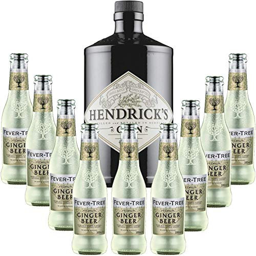 Gintonic - Gin Hendricks 41,3° + 9Fever Tree Ginger Beer Water - (70cl + 9 * 20cl)