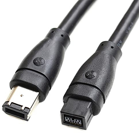 IEEE 1394 Câble adaptateur FireWire 400 vers 800 6 broches mâle vers connecteur mâle 9 broches FW 800 1,8 m (câble 6 broches vers 9 broches)