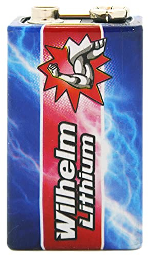 1 x Wilhelm Lithium 9V Block Batterie Rauchmelder 6LR61 9 Volt Batterien
