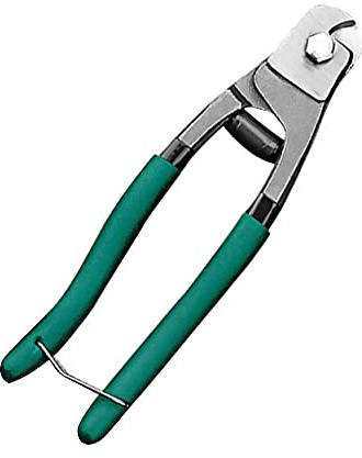 Cortador de alambre resistente, 55 cables de acero para aeronaves y bicicletas, alicates de corte de cable con resorte de ahorro de mano de obra, rango de corte de 1 mm-5 mm