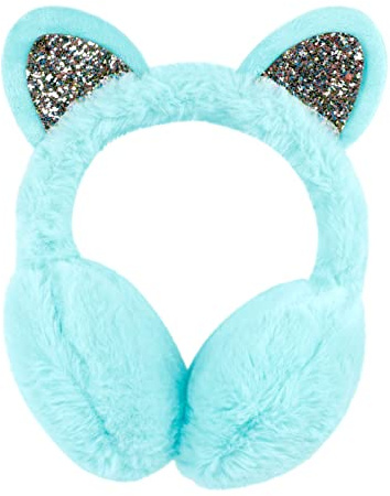 CHUANGLI Winter Warm Cat Ear Earmuff for Women Girls Cute Catear Earmuffs Ladies Headband Faux Fur Outdoor Ear Cover Plush Ear Warmers