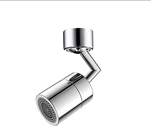 LATRAT 720 Grad Wasserhahn Aufsatz,720 Grad schwenkbarer Wasserhahn-Strahlregler, Wasserhahn Spritzfilter für Küche Dreht Badezimmer, 22mm Innengewinde und 24mm Außengewinde