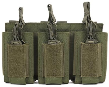 Magazintasche, Magazine Pouch Triple Magazine Holster mit verstellbaren Bungee Straps für M4 M14 M1911 Magazine