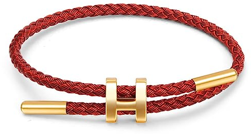Berry Only Armband Damen Gold, Verstellbarer Armreif Aus Stahldraht, Dupes Schmuck Partnerarmbänder Freundschaftsarmband, Geschenke für Frauen Zum Valentinstag, Rot